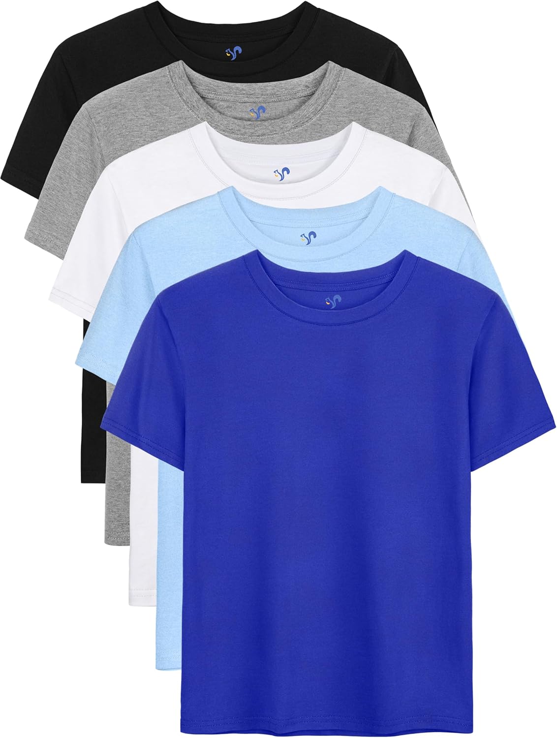 5 Pack Boys Shirts Short Sleeve Shirts for Boys Cotton T-Shirts Kids Toddler Tshirts Tees Clothes