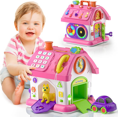 Montessori Toy for 1 Year Old Girl Gifts, Musical Bilingual Educational Toddler Toy Age 1-2 Yr
