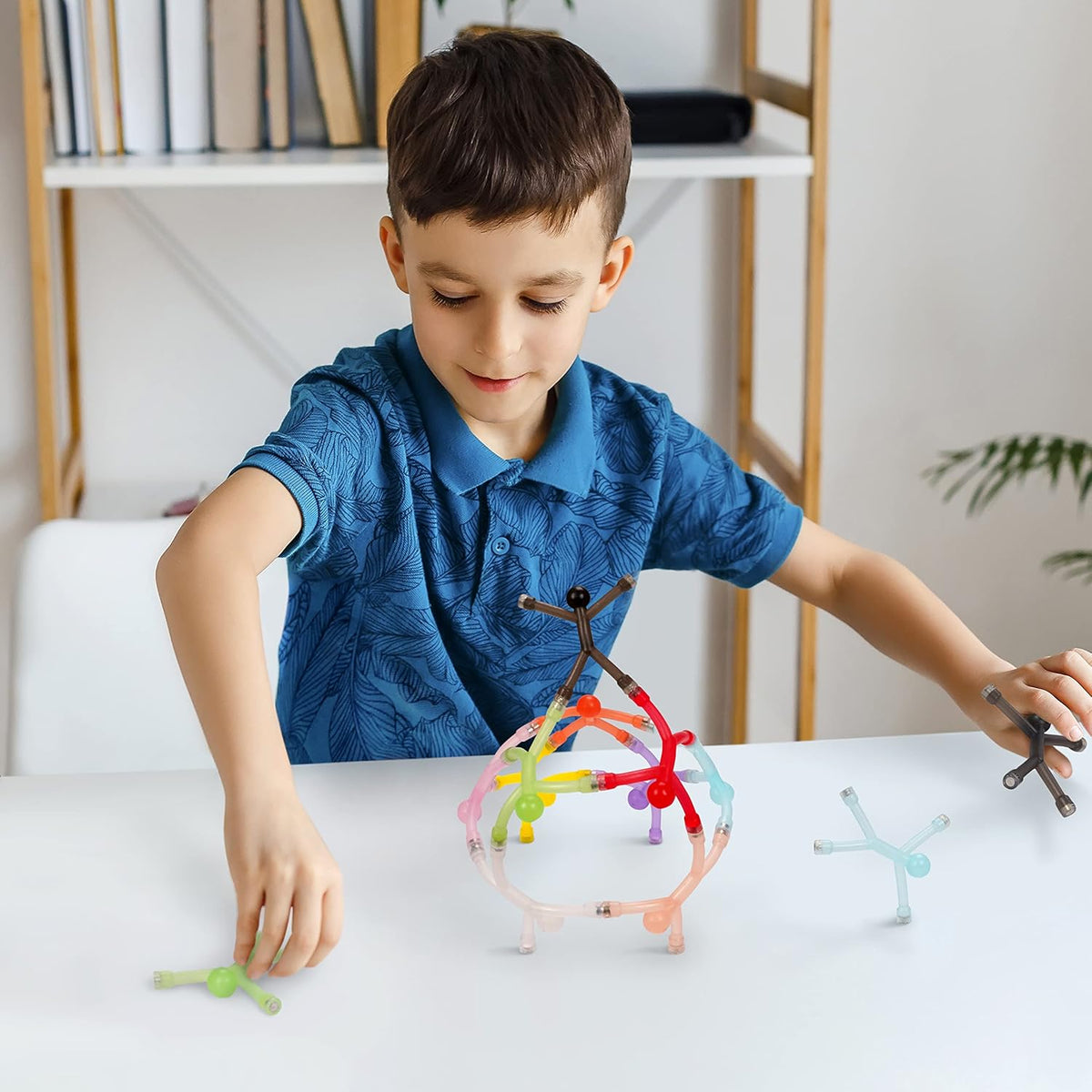 MAGMEN Classic Magnetic Fidget Toy Figures for Kids 3-8 & Toddlers |10pc Opaque Colors Multipurpose