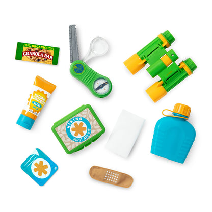 Melissa & Doug Let’s Explore Hiking Play Set – 23 Pieces Toddler Nature Toys, Hiking Toys for Kids