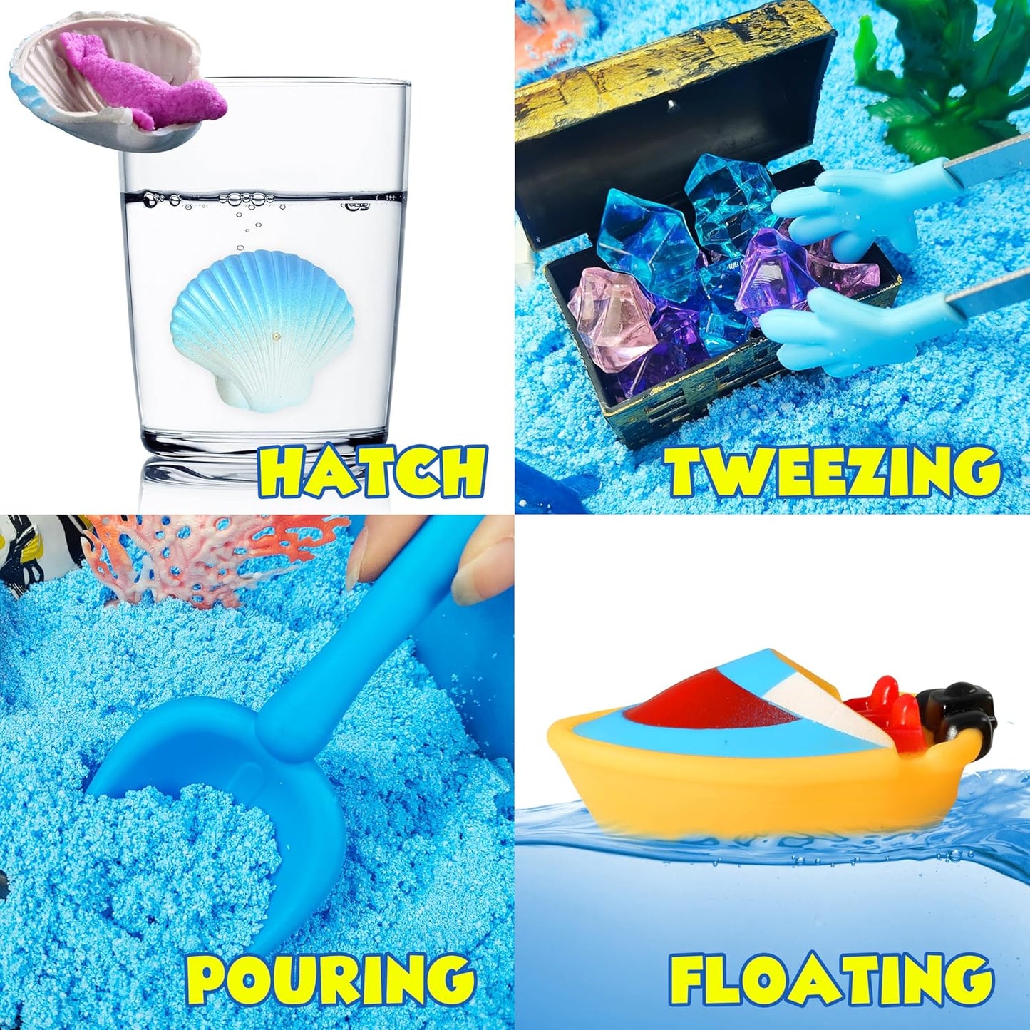 Ocean Sensory Bin, Ocean Sensory Water Toys with Sea Animal for Toddlers Boys and Girls, Kids Toys
