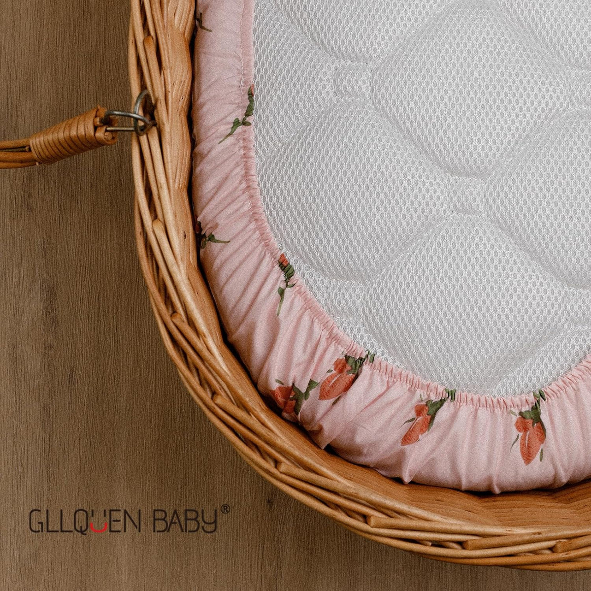 Gllquen Baby Bassinet Sheets 4 Pack, Breathable Cozy Fitted Mattress Sheet, Elastic Travel Crib