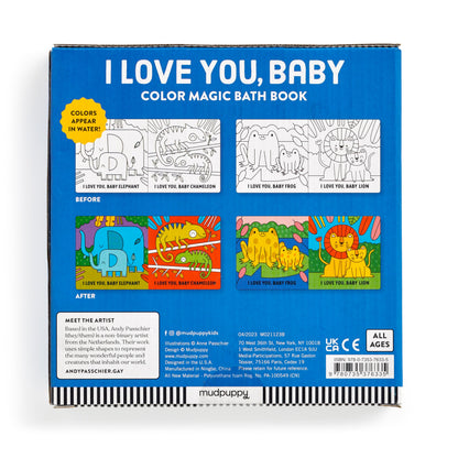 I Love You, Baby – Waterproof Color Changing Magic Bath Book for Babies and Toddlers
