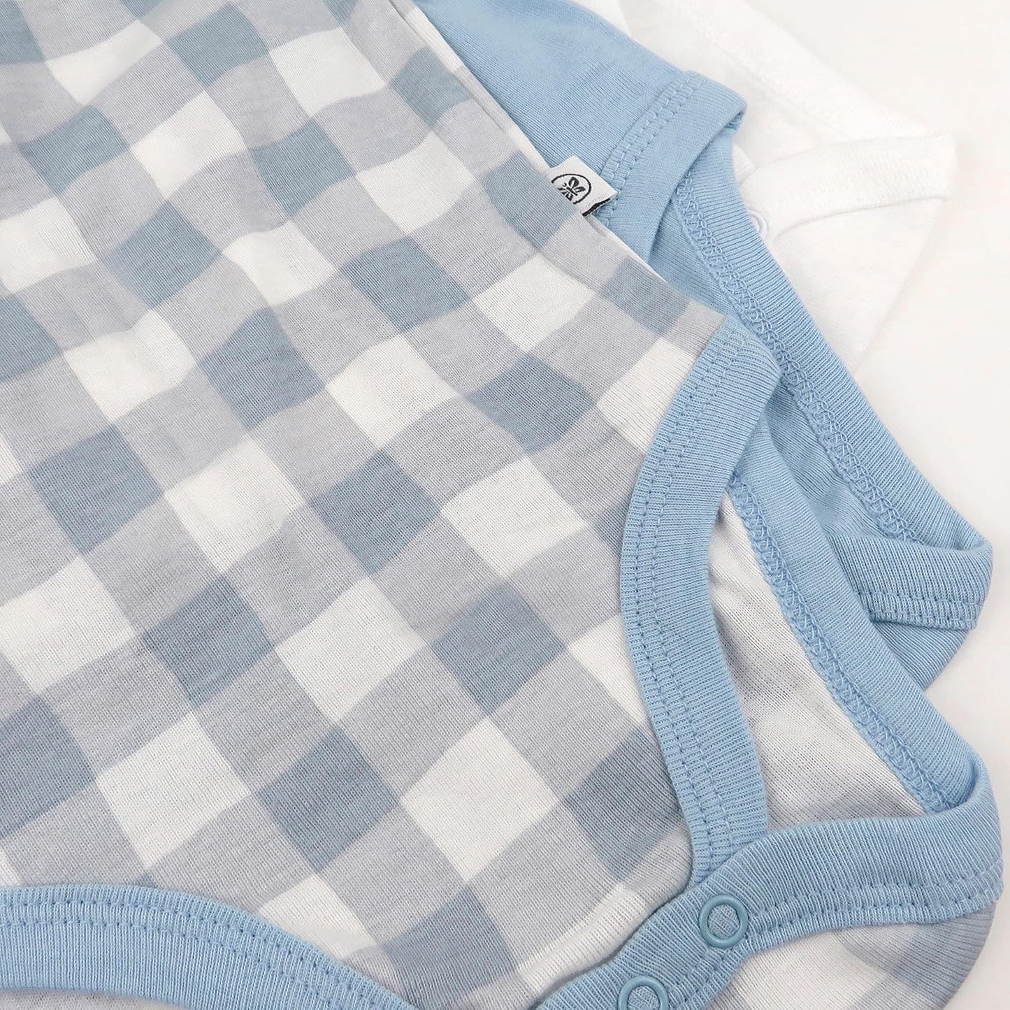 HonestBaby unisex-baby 3-pack Long Sleeve Side-snap Kimono Bodysuits Organic Cotton for Infant Baby