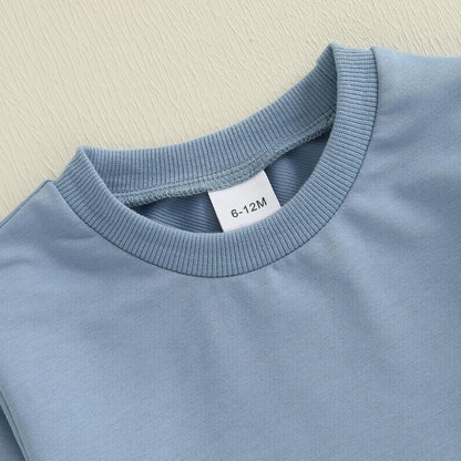 Kupretty Toddler Baby Boy Fall Winter Clothes Color Block Long Sleeve Sweatshirt Pullover Tops +