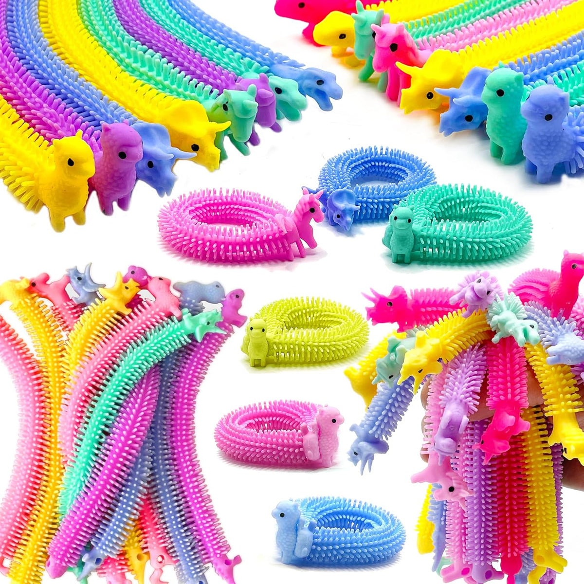 30 Pack Stretchy Strings Fidget Toys - Vibrant Sensory Toys for Kids and Adults Stress Relief