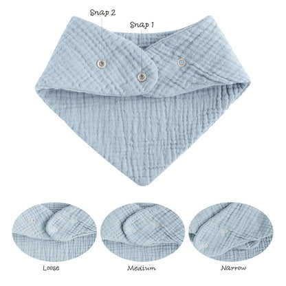 Konssy Muslin Baby Bibs 10 Pack Baby Bandana Drool Bibs 100% Cotton for Unisex Boys and Girls, Soft