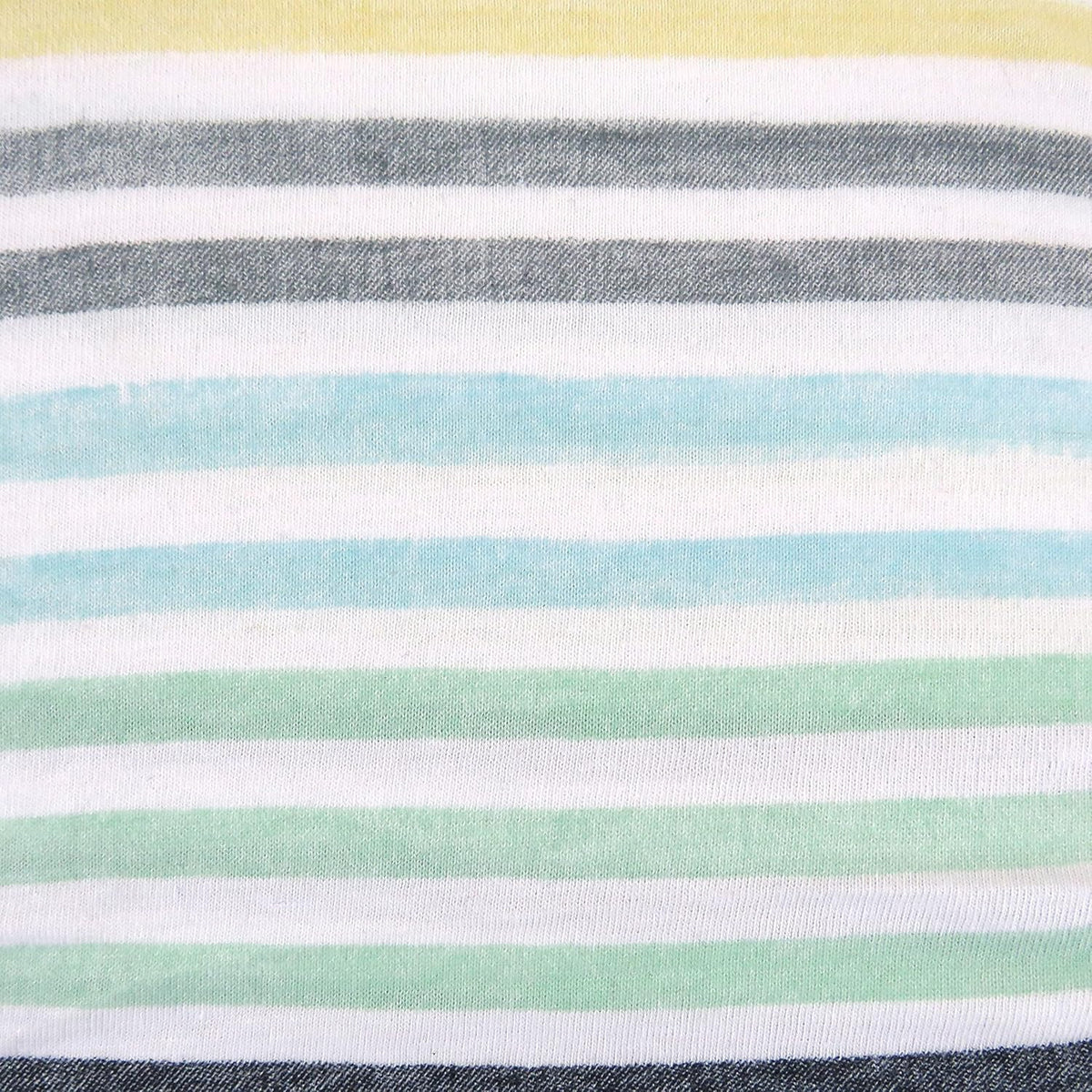 HonestBaby Boys Organic Cotton Changing Pad Cover, Rainbow Stripe Blues, One Size