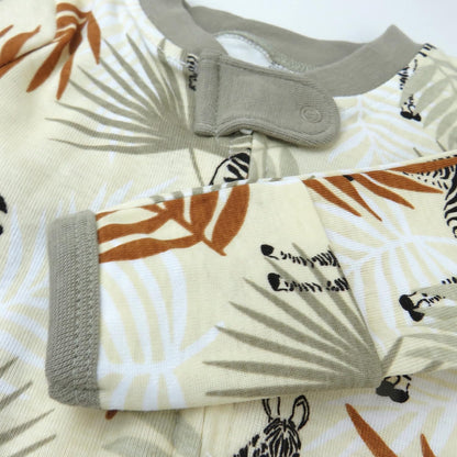 HonestBaby Baby Sleep N' Play One-Piece Zip-Front Footed Organic Cotton Pajama Sleeper