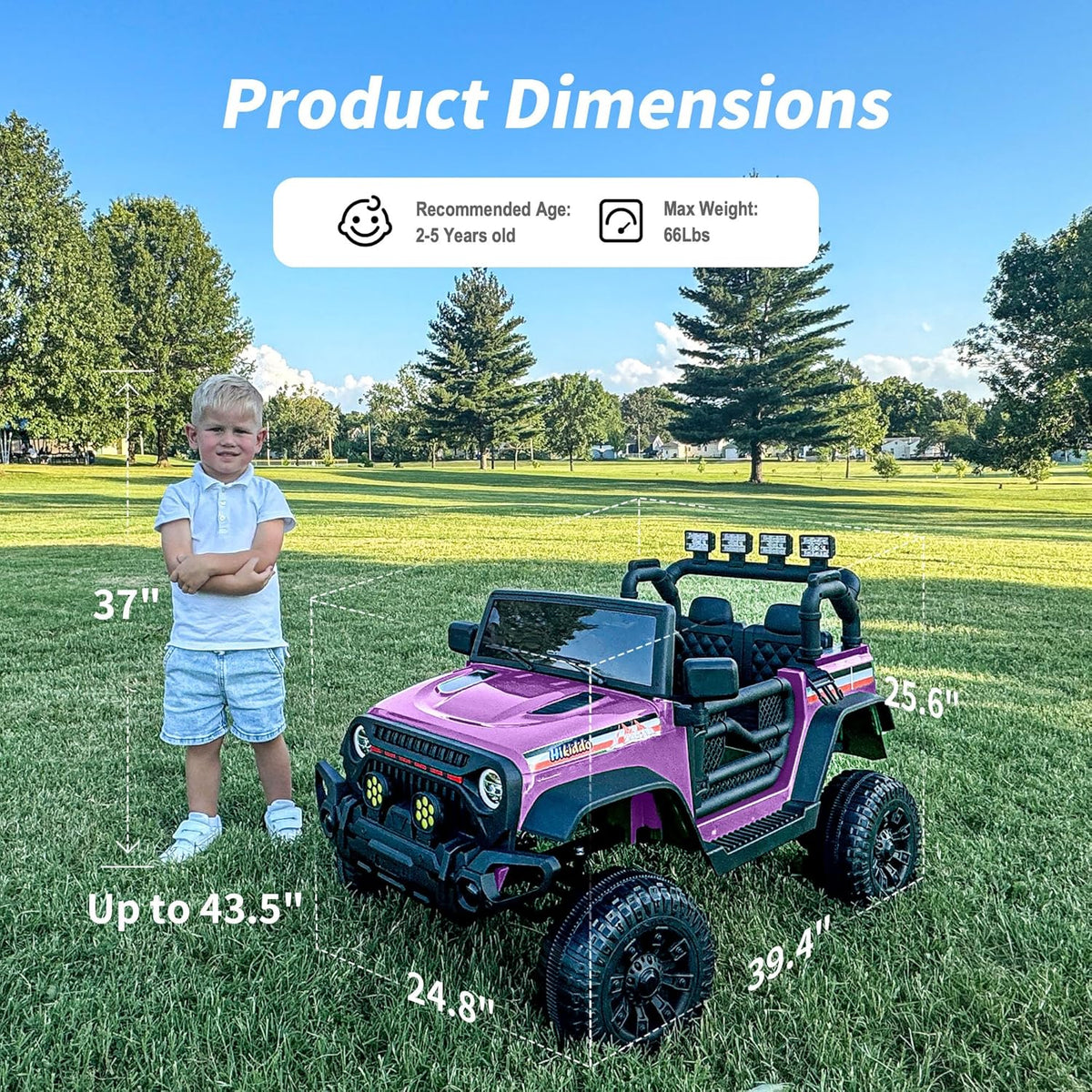 12V Kids Ride on Car Truck, Kids Electric Vehicles Car Ride on Toy for Toddlers 3-5 with Remote