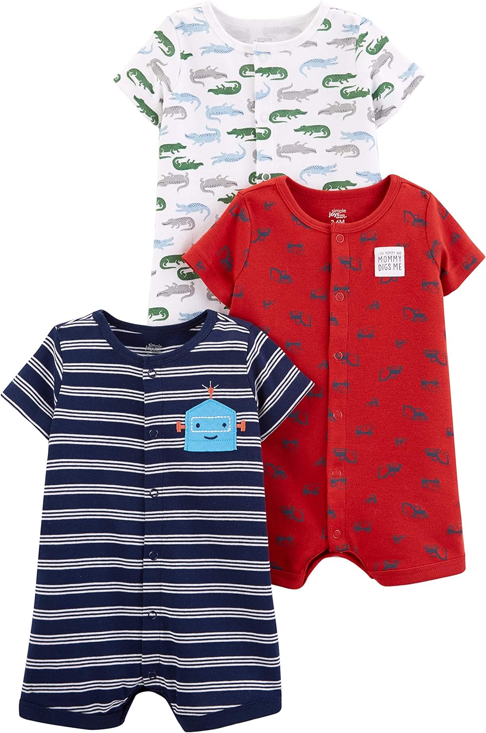 Simple Joys by Carter's Baby 3-Pack Snap-up Rompers