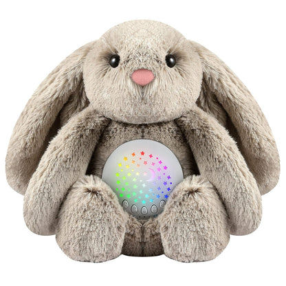 BEREST Baby Sleep Soother Bedtime Bunny with Starry Projector Night Light, Plush Stuffed Animal for