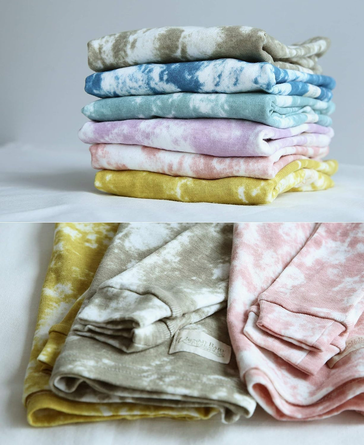 VAENAIT BABY 12M-12Y Toddler Kids Boys Girls 100% Cotton Marbling Tiedye Sung Fit Sleepwear Pajamas
