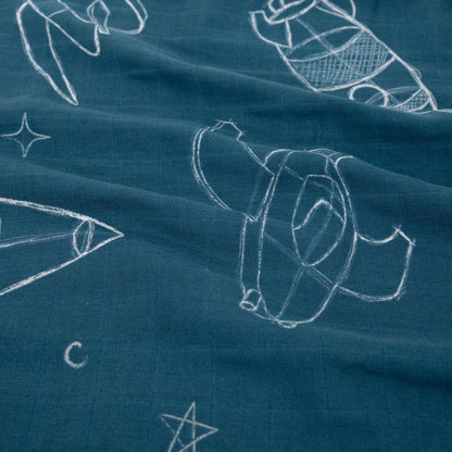 Little Unicorn Standard Pillowcase 2 Pack | Super Soft & Breathable Muslin Fabric | Snug Envelope