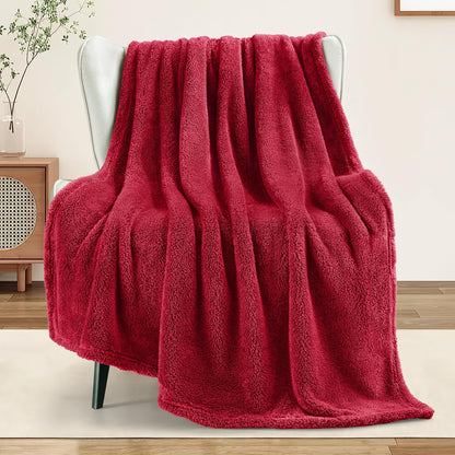 Exclusivo Mezcla Soft Fleece Throw Blanket for Couch, Super Soft Velvet Plush Bed Blanket, Fuzzy