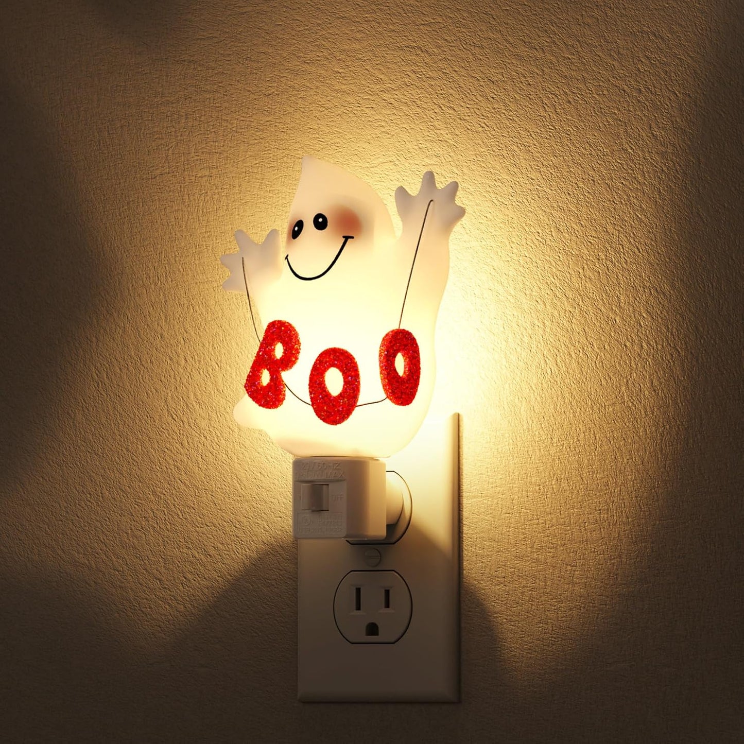 DORESshop Halloween Night Light Plug in, Ghost Night Lights Plug into Wall, Plug in Nightlight with