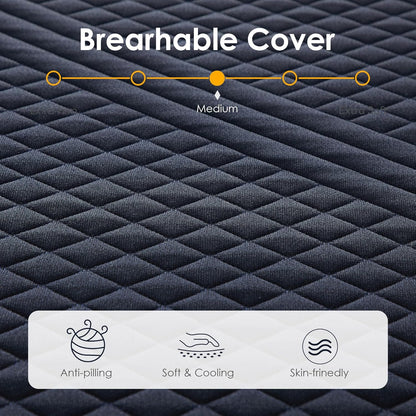 14 Inch King Size Mattress Gel-Infused Memory Foam,Medium with Removable Washable Cover Cooling Gel