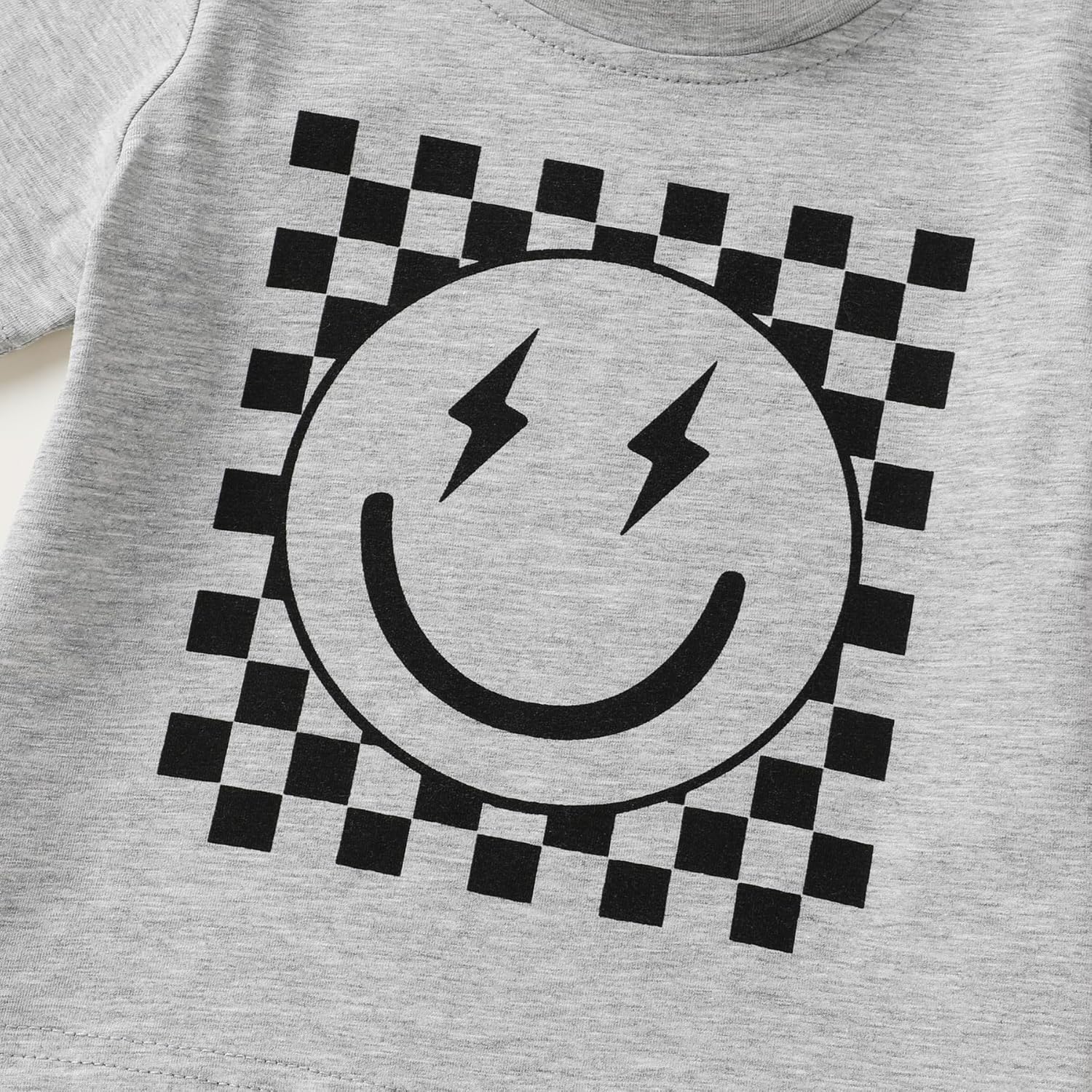 Happy Town Toddler Clothes Baby Boy Girl Smiley Face Shirt Short Sleeve T-Shirt Tee Summer Tops