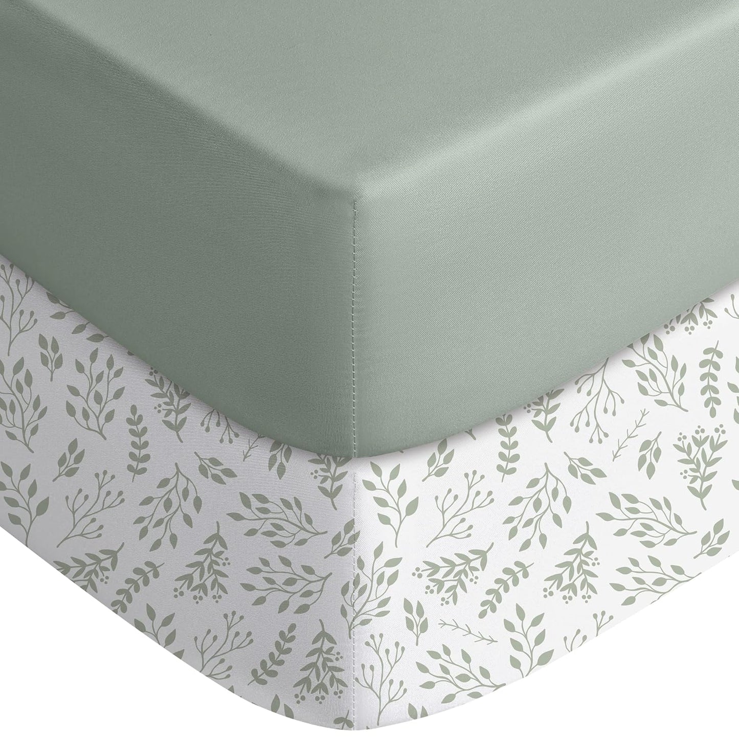 Yoofoss Baby Crib Sheets for Boys Girls, Fitted Crib Sheet 2 Pack for Standard Crib and Toddler