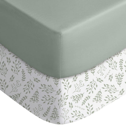 Yoofoss Baby Crib Sheets for Boys Girls, Fitted Crib Sheet 2 Pack for Standard Crib and Toddler
