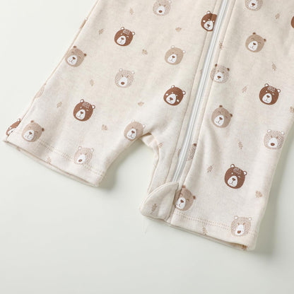 Owlivia Baby Short Sleeve Summer Romper Set, 2 Pack Tank Jumpsuit for Girls and Boys, Cartoon One