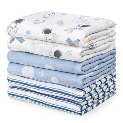 GLLQUEN BABY Receiving Blankets Boy Muslin Swaddle Blankets for Newborn