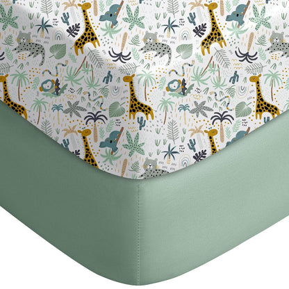 Yoofoss Pack and Play Sheets Fitted, Mini Crib Sheets 2-Pack for Pack N Play Mattress, Stretchy
