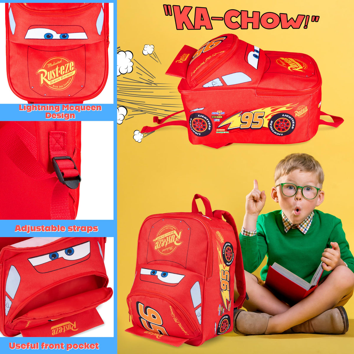 Disney Cars Backpack for Kids Lightning McQueen Mini Backpack Girls Boys School Supplies Preschool