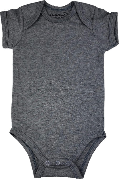 123 Bear Baby Cotton Spandex short-sleeve bodysuits unisex boy girl