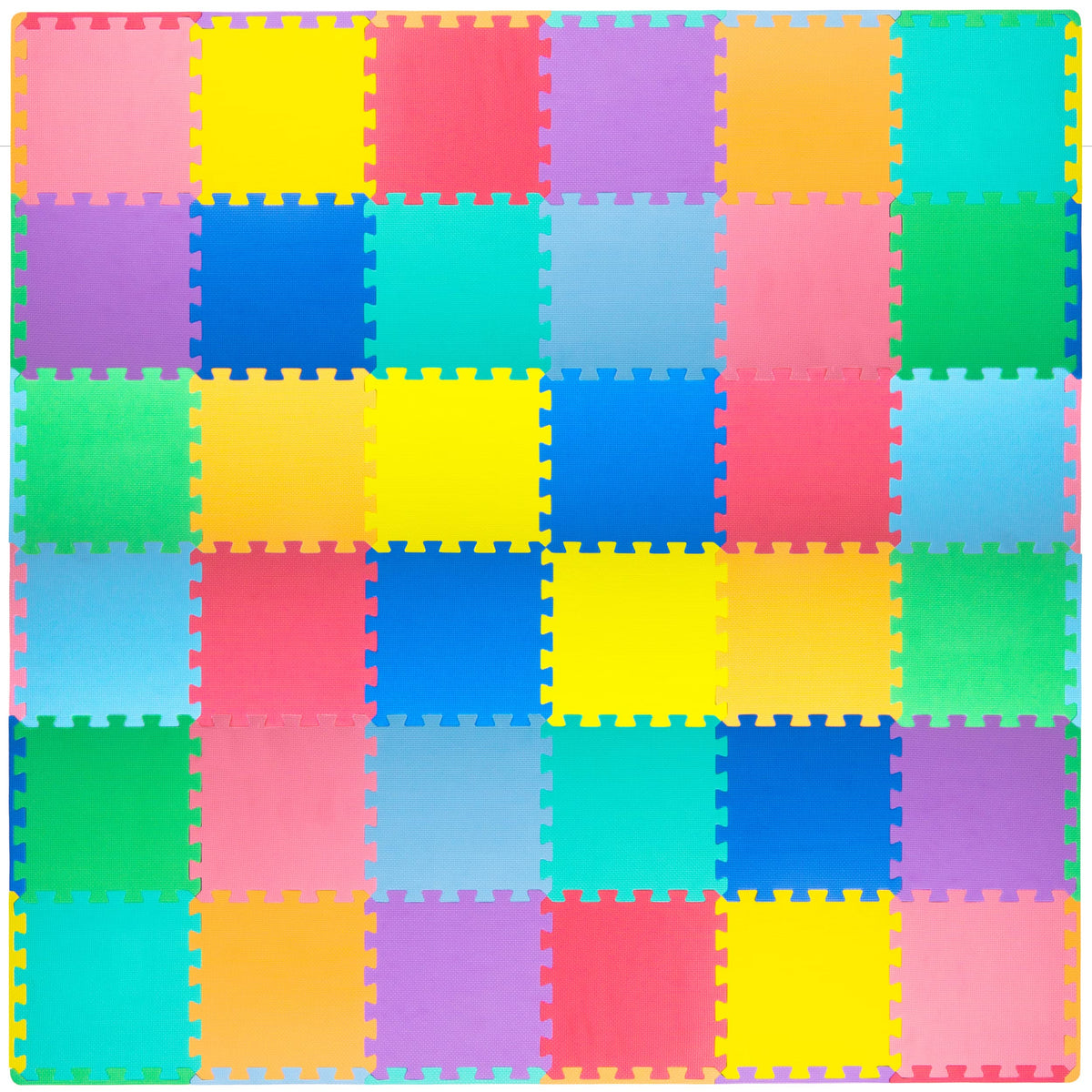ProSource Baby Play Mat, Soft Foam Floor Tiles for Kids, Interlocking EVA Panels for Playpen Use