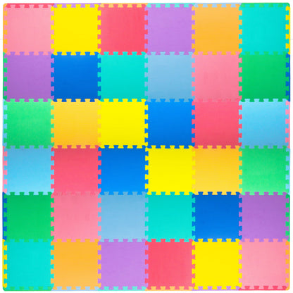ProSource Baby Play Mat, Soft Foam Floor Tiles for Kids, Interlocking EVA Panels for Playpen Use