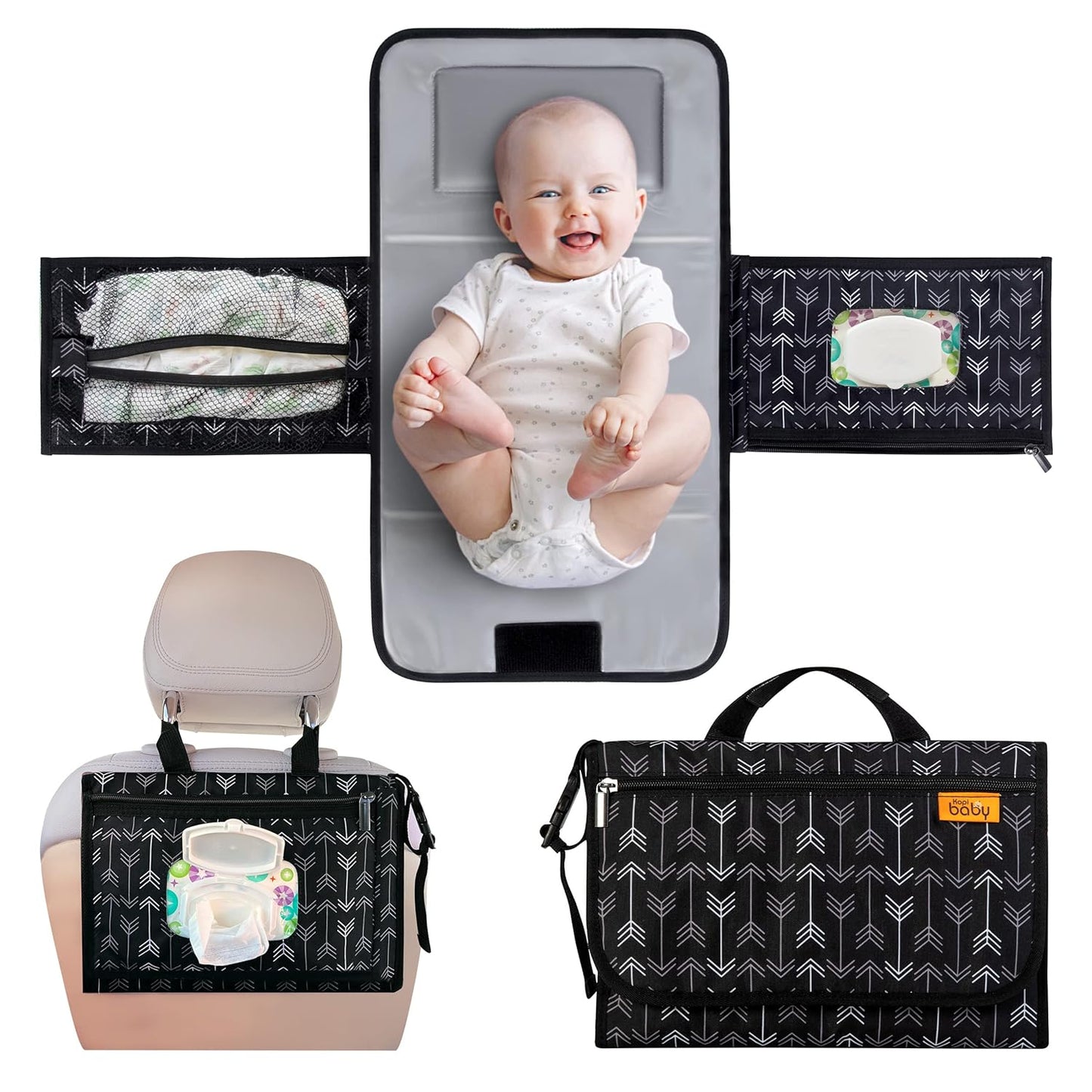 Kopi Baby Portable Diaper Changing Pad - Baby Changing Pad & Diaper Changer Travel Bag, Smart