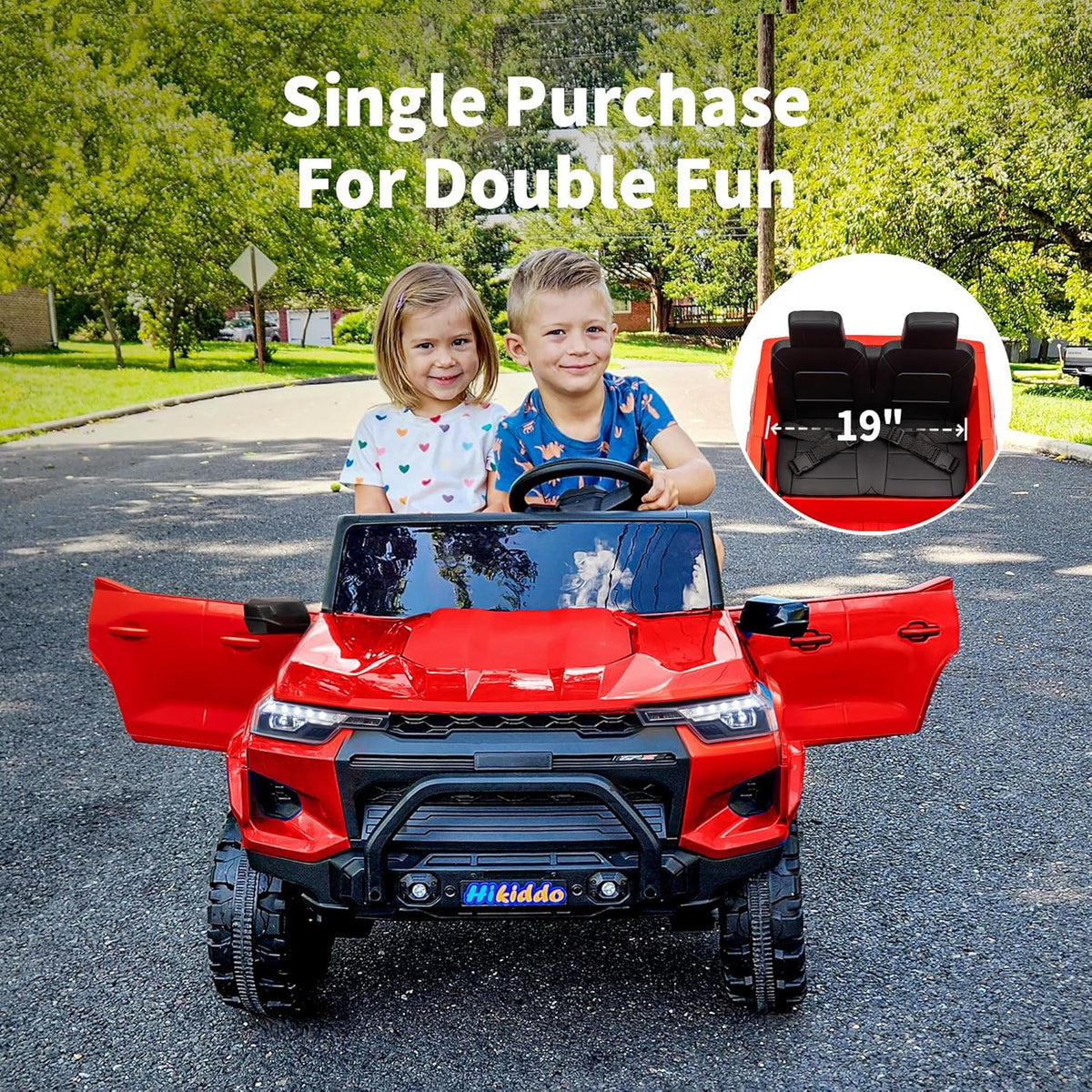 24V 10Ah Ride on Toy for Big Kids, 4WD 2 Seater Electric SUV Kids Car to Drive w/Remote Control