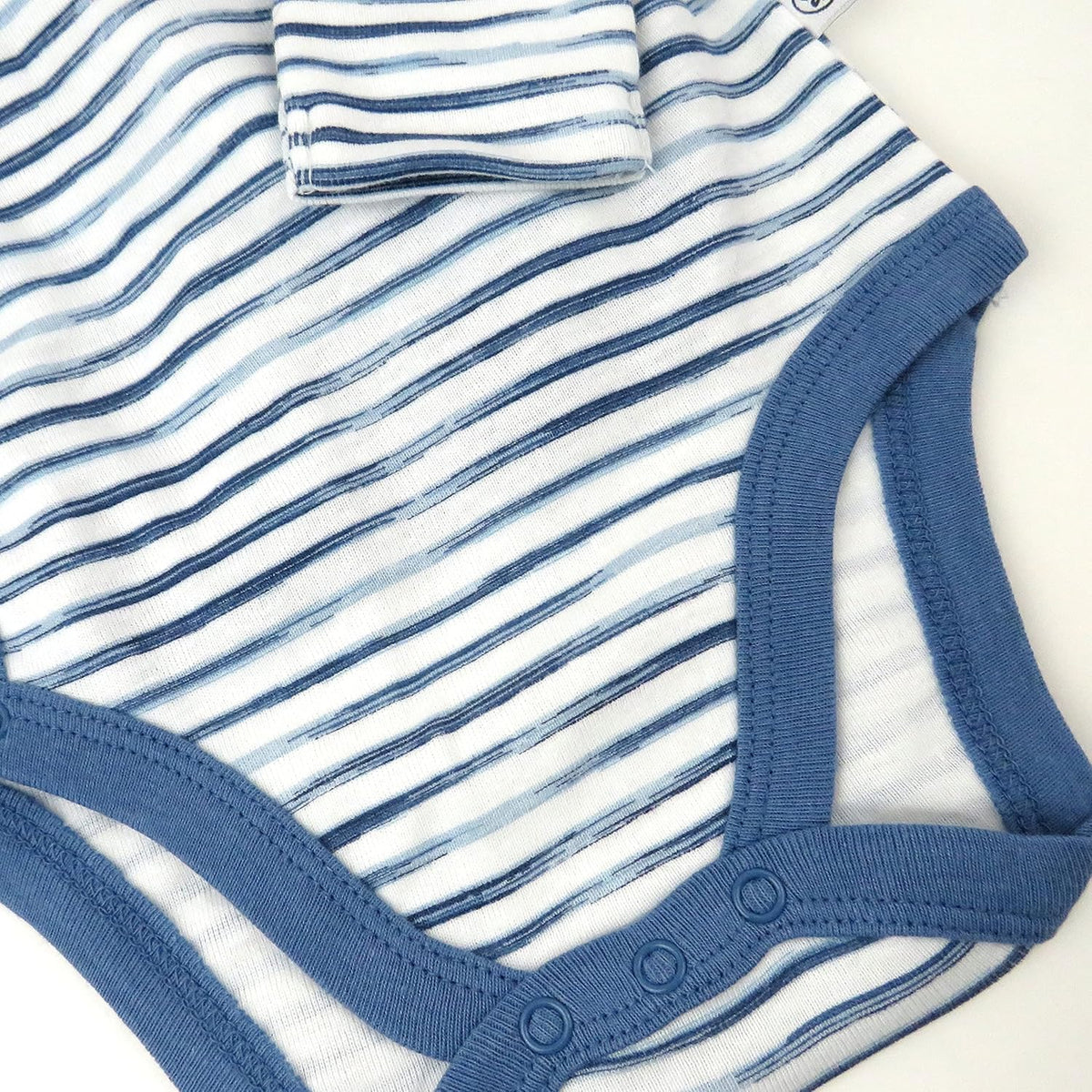 HonestBaby unisex-baby 3-pack Long Sleeve Side-snap Kimono Bodysuits Organic Cotton for Infant Baby