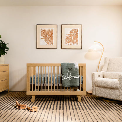 babyletto Hudson 3-in-1 Convertible Baby Crib with Wooden Toddler Bed & Daybed Conversion - Easy to