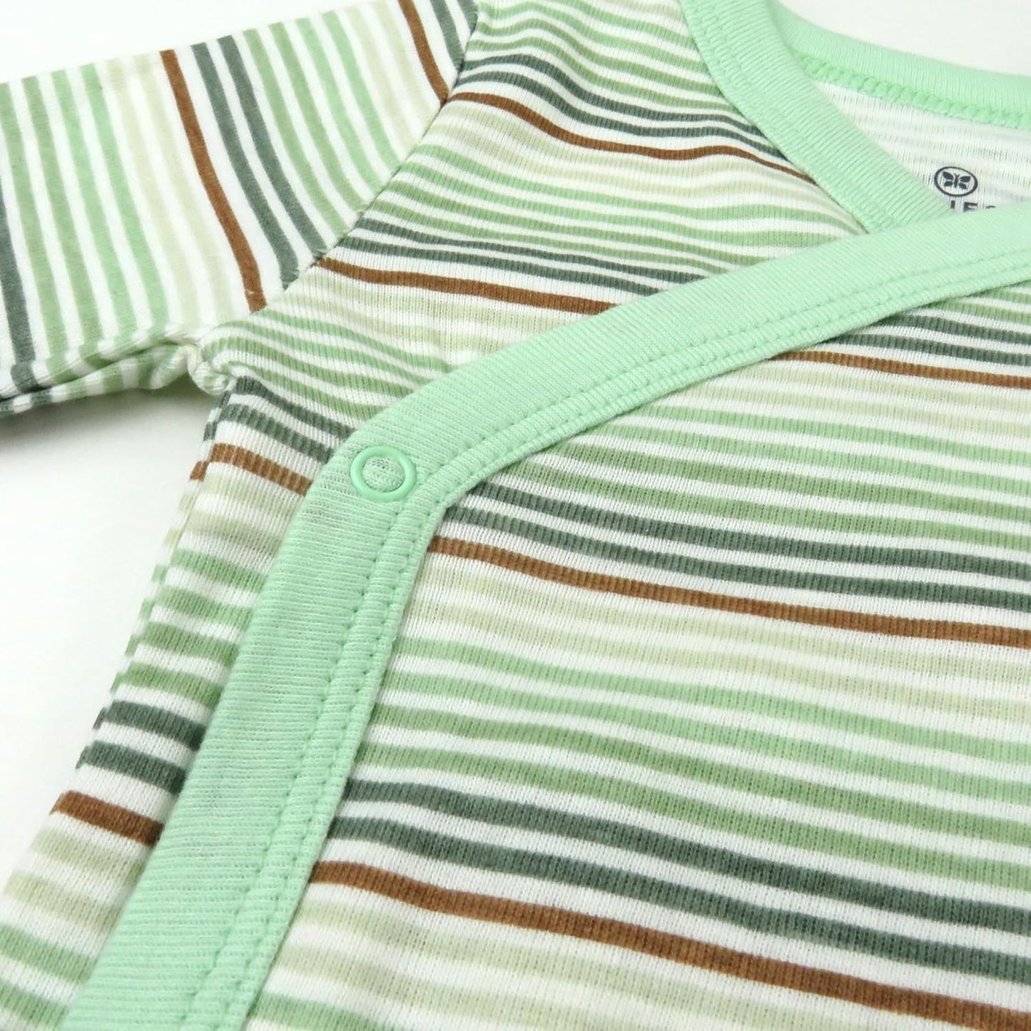 HonestBaby unisex-baby 3-pack Long Sleeve Side-snap Kimono Bodysuits Organic Cotton for Infant Baby