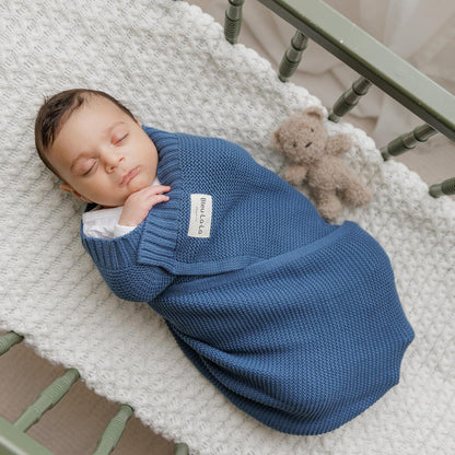 Heritage Knit Organic Cotton Baby Blanket - Soft Warm Cozy Unisex Receiving Cuddle Stroller Crib