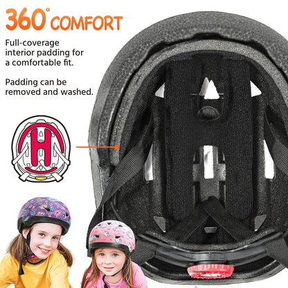 Toddler Bike Helmet for Boys and Girls, Adjustable Kids Helmets from Infant/Baby to Children