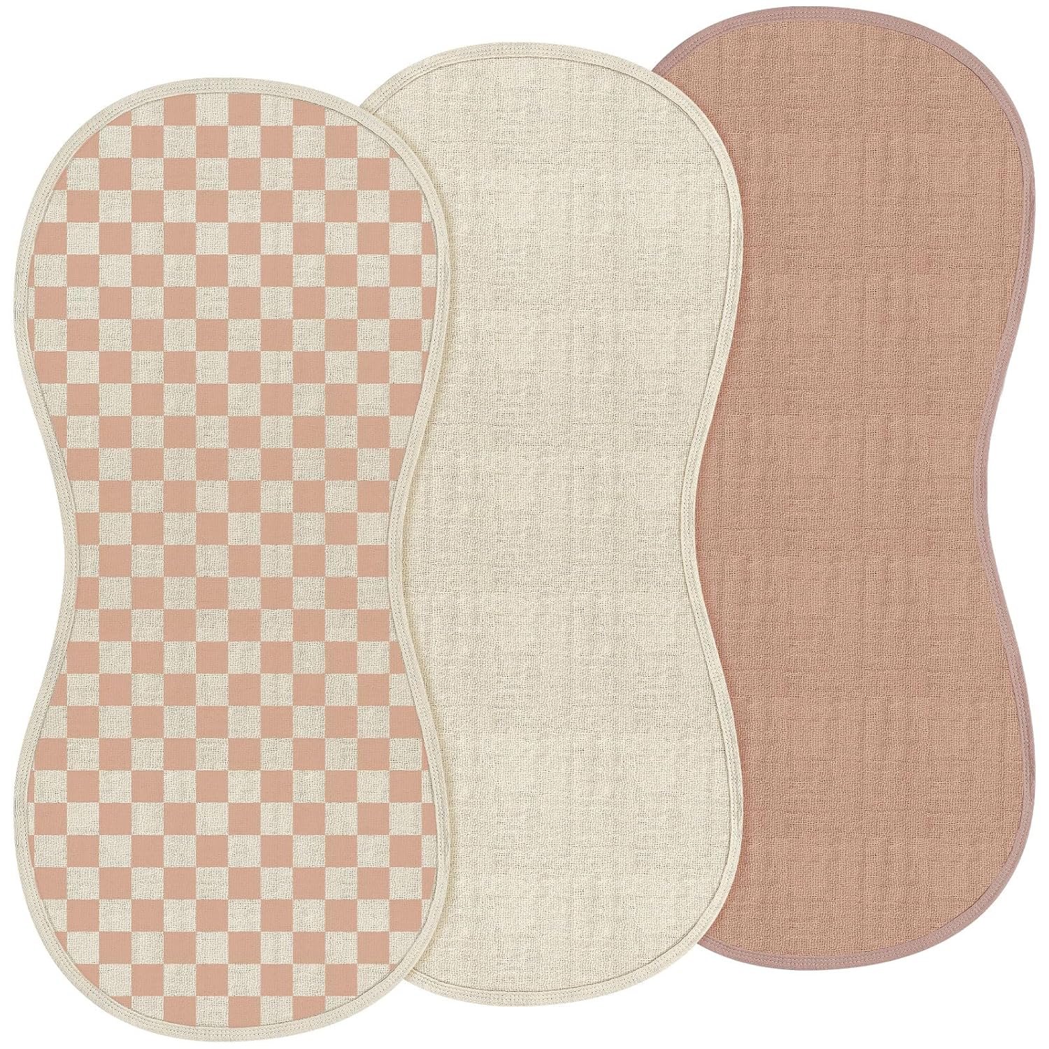 3 Pcs Changing Pad Liners Fits in Peanut Shape Changing Pad Waterproof Diaper Mats Organic Cotton