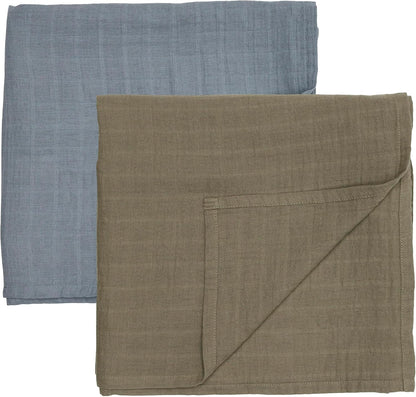 Swaddle - 100% Organic Cotton - Muslin Swaddle Blankets for Newborn, 47" x 47" 2-Pack (Sage
