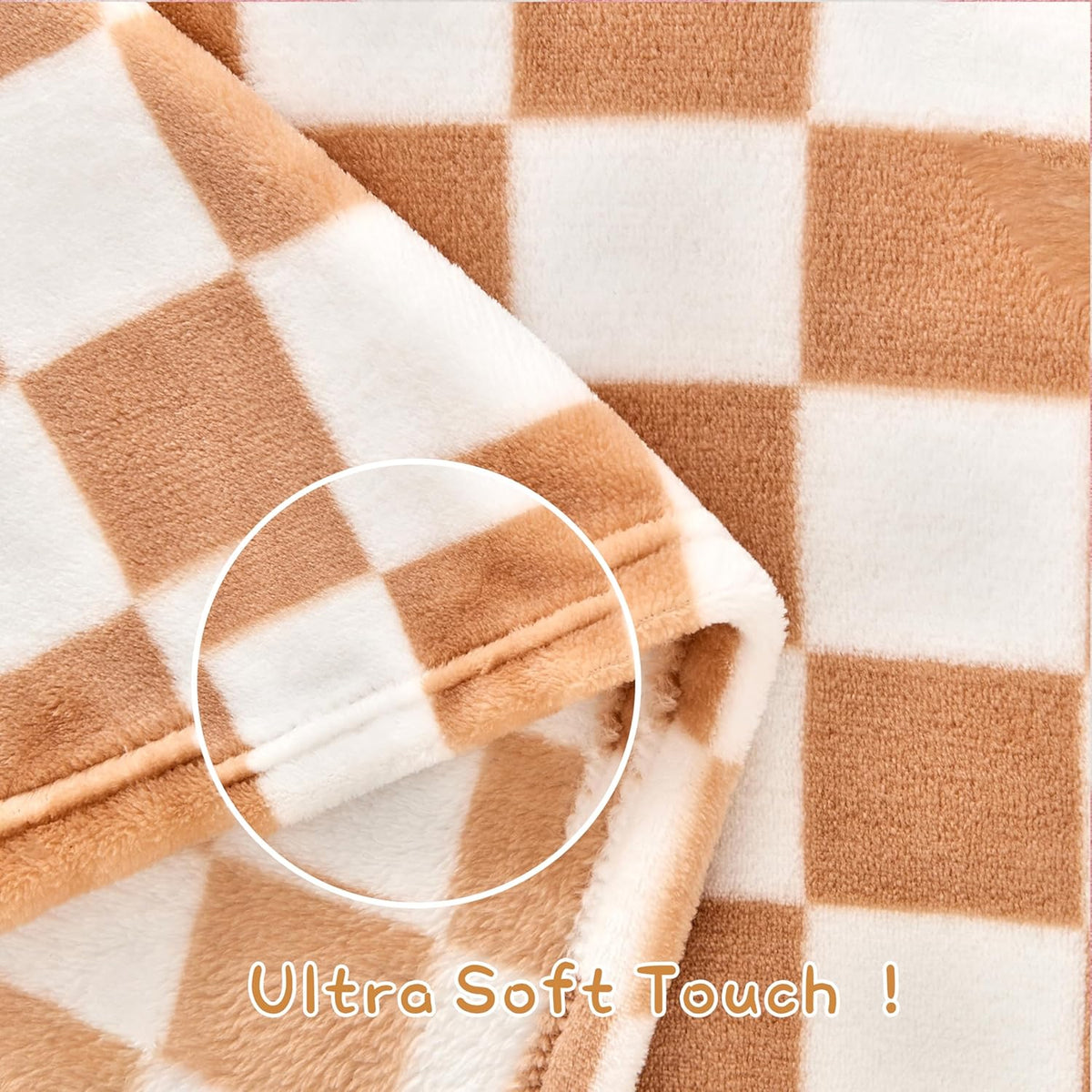Yurhap Checkered Baby Blanket Fleece Baby Blankets Neutral for Boys Girls, Super Soft Warm