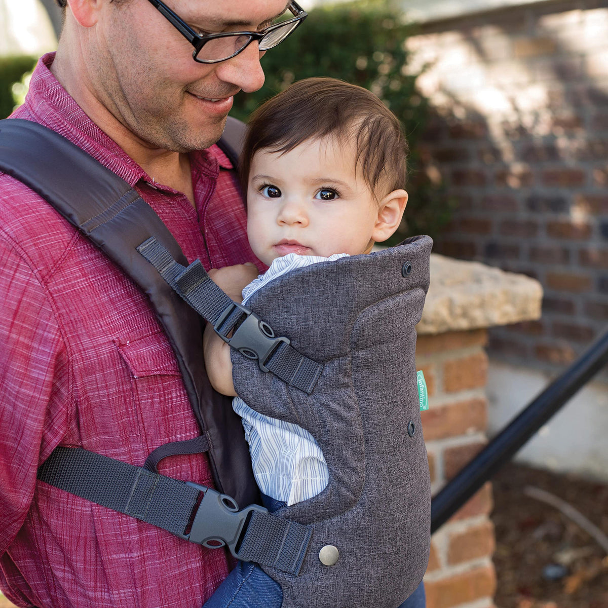 Infantino Flip 4-in-1 Baby Carrier Convertible Ergonomic, Gray