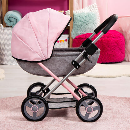 Bayer Baby Doll Stroller Toy Set with Bag - Pink Carriage for 18 Inch Dolls