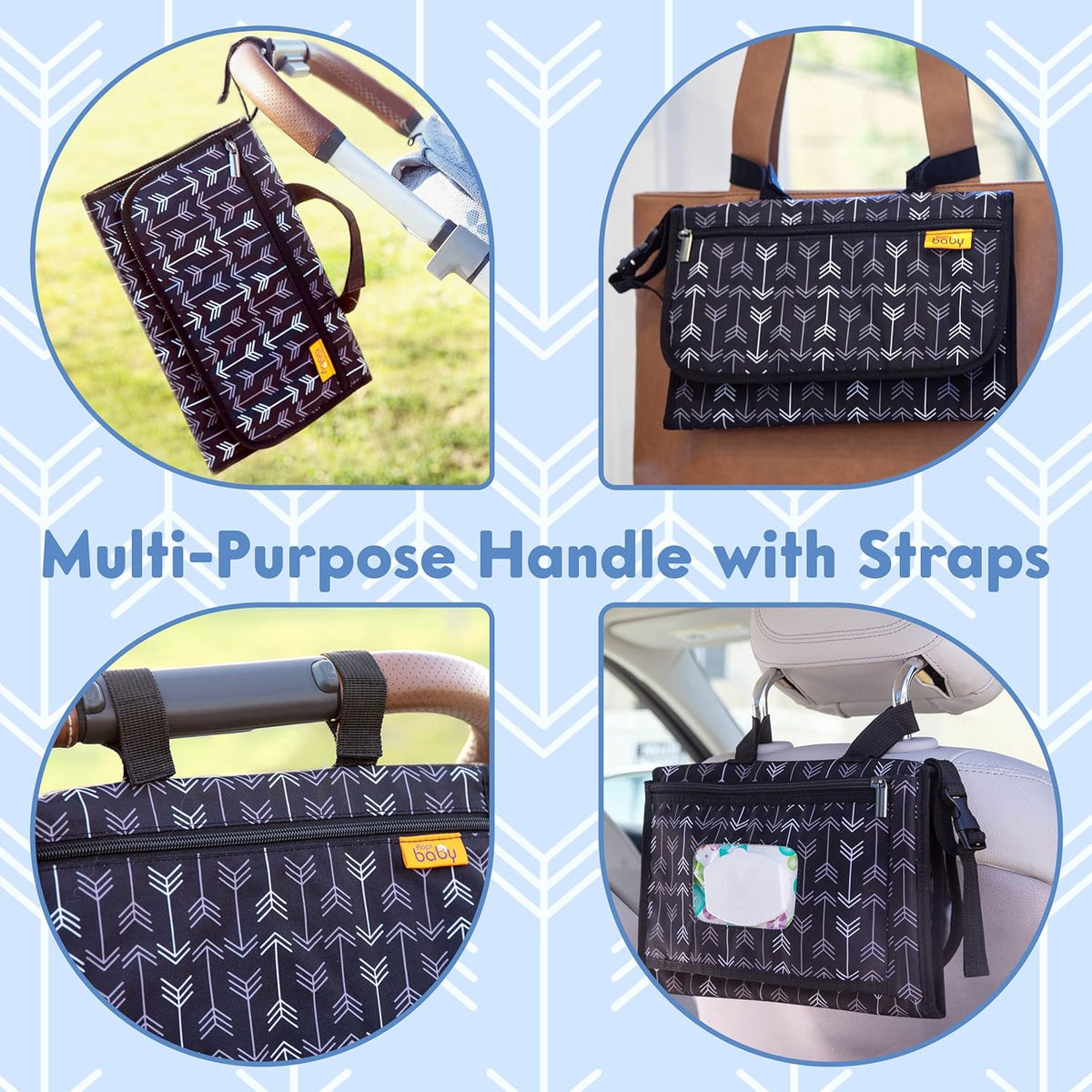 Kopi Baby Portable Diaper Changing Pad - Baby Changing Pad & Diaper Changer Travel Bag, Smart