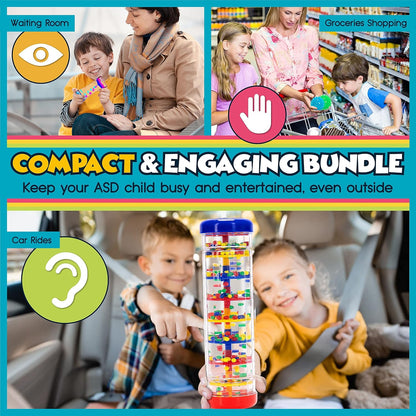 Autism & Prosperity Autism Sensory Products Bundle - Sensory Toys for Kids with Autism, Rainmaker