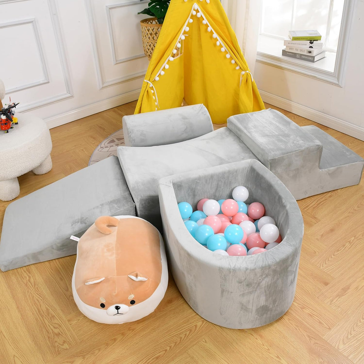 Foam Climbing Blocks for Toddlers 1-3 - Baby Climb and Crawl Activity Playset - Indoor Activity