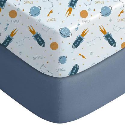 Yoofoss Pack and Play Sheets Fitted, Mini Crib Sheets 2-Pack for Pack N Play Mattress, Stretchy