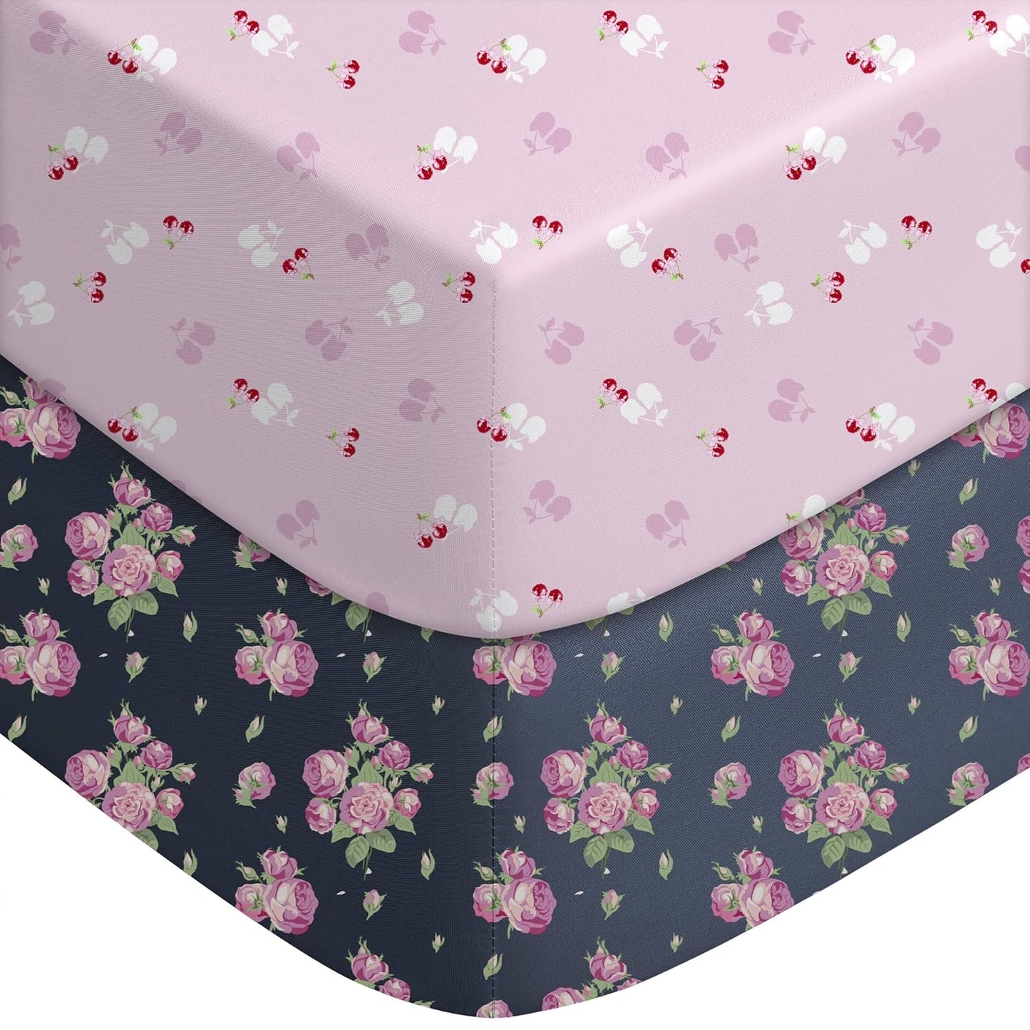 Yoofoss Baby Crib Sheets for Boys Girls, Fitted Crib Sheet 2 Pack for Standard Crib and Toddler