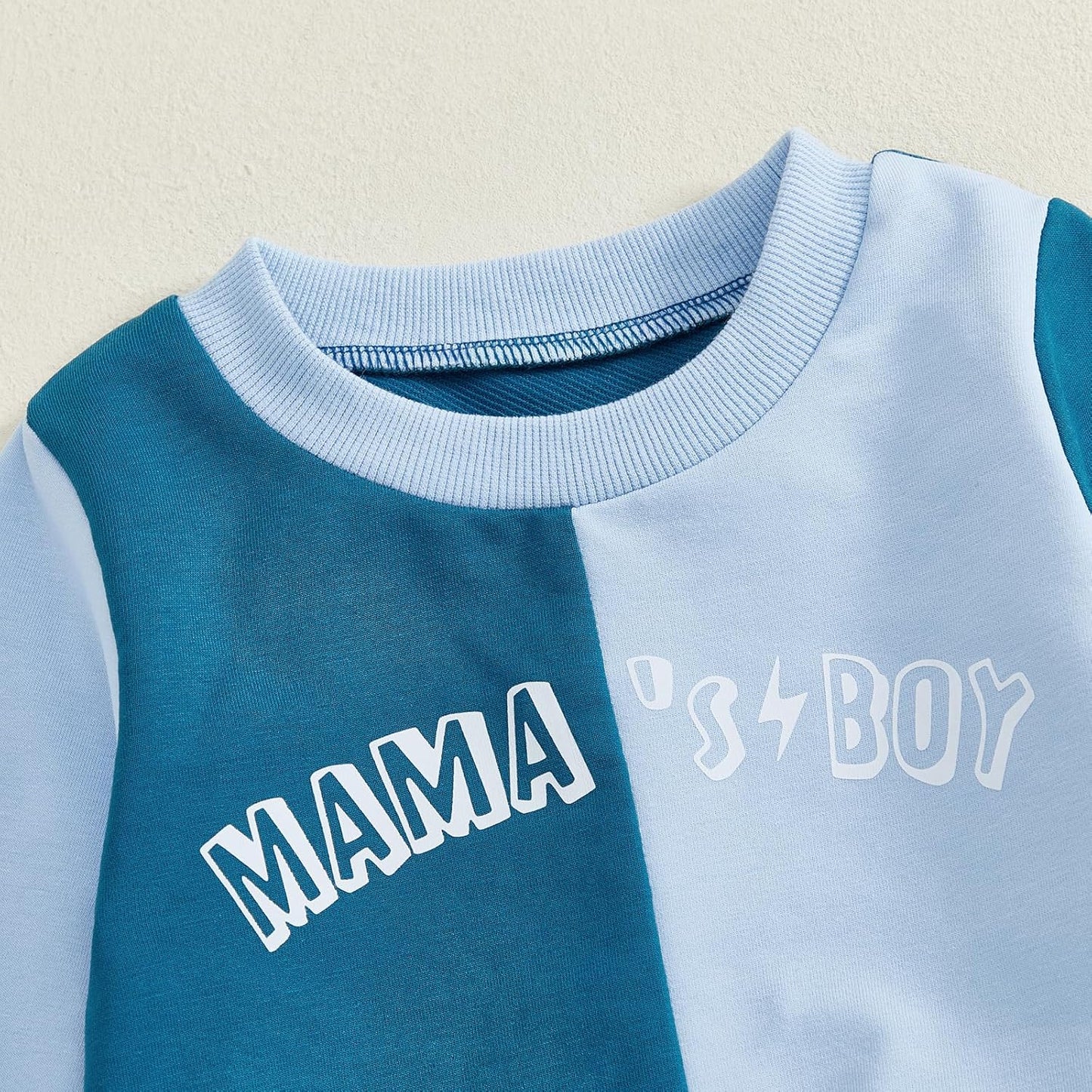 Kupretty Toddler Baby Boy Fall Winter Clothes Color Block Long Sleeve Sweatshirt Pullover Tops +