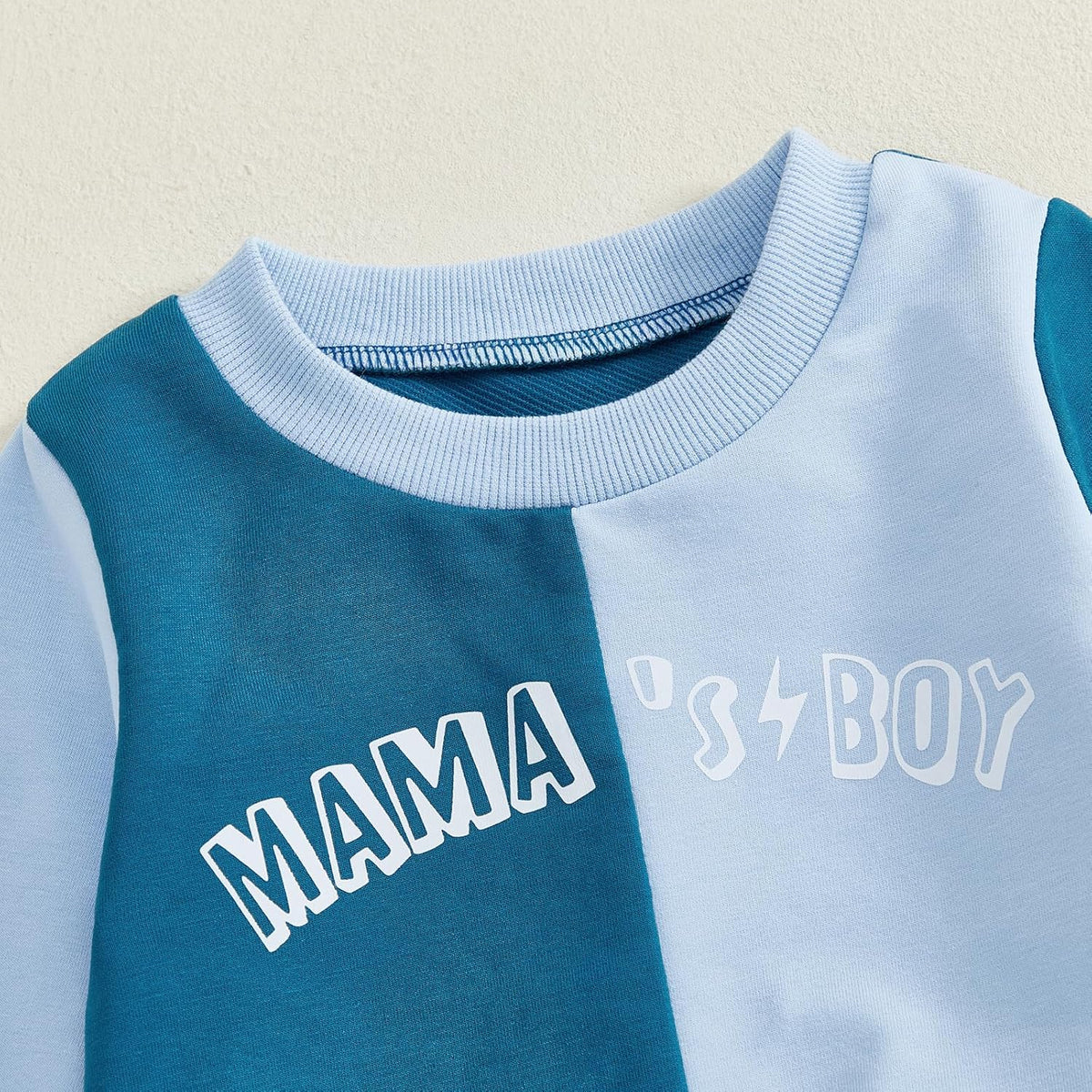 Kupretty Toddler Baby Boy Fall Winter Clothes Color Block Long Sleeve Sweatshirt Pullover Tops +
